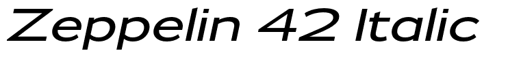 Zeppelin 42 Italic