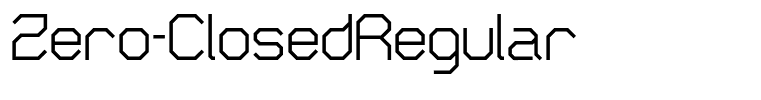 Zero-ClosedRegular