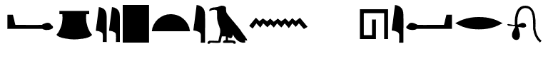 Egyptian Hieroglyphs Silhouette Regular