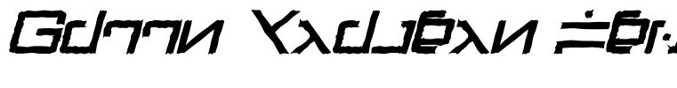 Green Martian Distressed Bold Italic