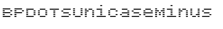 BPdotsUnicaseMinus Bold