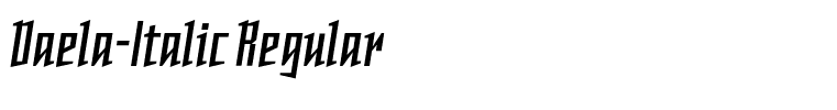 Daela-Italic Regular
