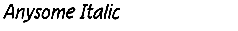 Anysome Italic