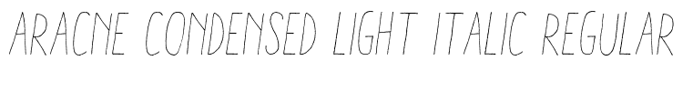 Aracne Condensed Light Italic Regular