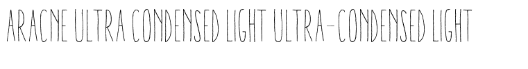 Aracne Ultra Condensed Light Ultra-condensed Light