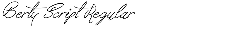 Berty Script Regular