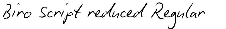 Biro Script reduced Regular