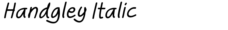 Handgley Italic