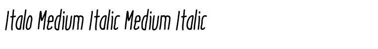 Italo Medium Italic Medium Italic