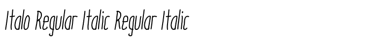 Italo Regular Italic Regular Italic