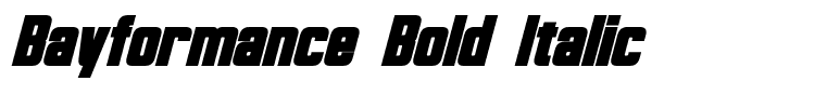 Bayformance Bold Italic