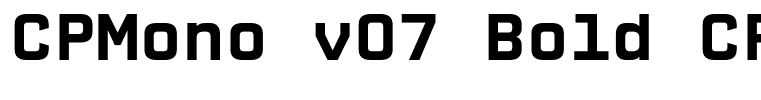 CPMono v07 Bold CPMono v07-Bold