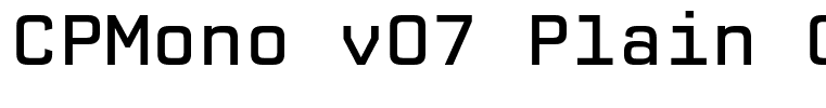 CPMono v07 Plain CPMono v07-Plain