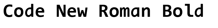 Code New Roman Bold
