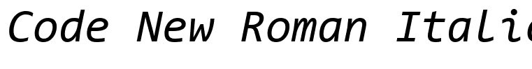 Code New Roman Italic