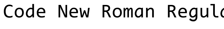 Code New Roman Regular