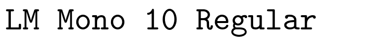 LM Mono 10 Regular
