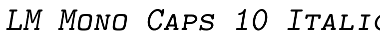 LM Mono Caps 10 Italic