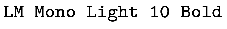 LM Mono Light 10 Bold