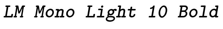 LM Mono Light 10 Bold Italic