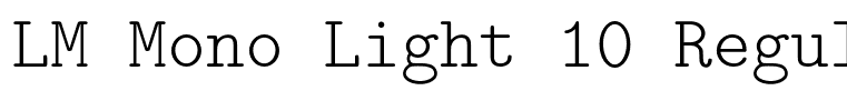 LM Mono Light 10 Regular