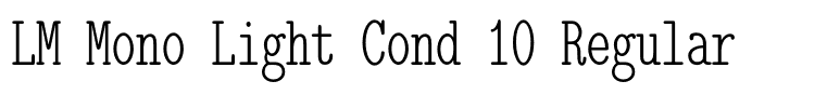 LM Mono Light Cond 10 Regular