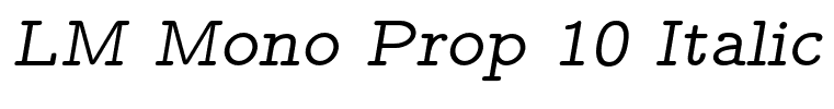LM Mono Prop 10 Italic