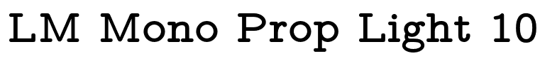 LM Mono Prop Light 10 Bold
