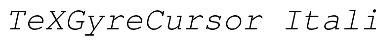TeXGyreCursor Italic