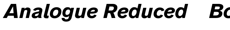 Analogue Reduced 76 Bold Oblique