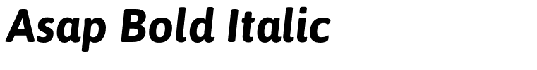 Asap Bold Italic