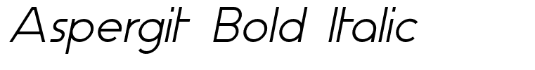 Aspergit Bold Italic