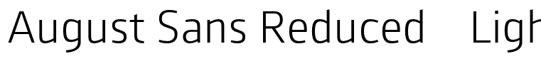 August Sans Reduced 45 Light