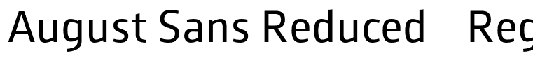 August Sans Reduced 55 Regular