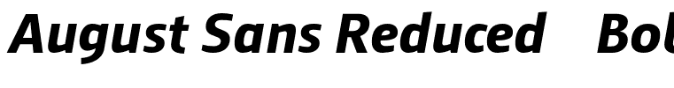 August Sans Reduced 76 Bold Italic