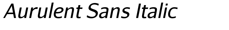 Aurulent Sans Italic