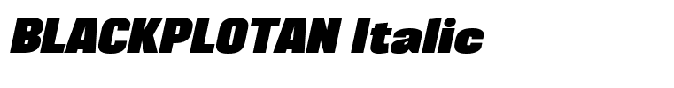 BLACKPLOTAN Italic