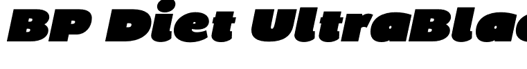 BP Diet UltraBlack Italic