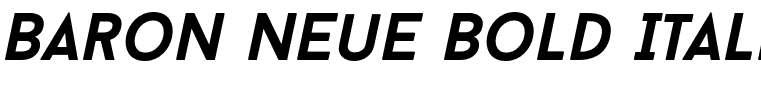 Baron Neue Bold Italic Bold Italic
