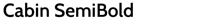 Cabin SemiBold