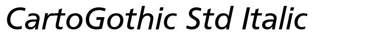 CartoGothic Std Italic