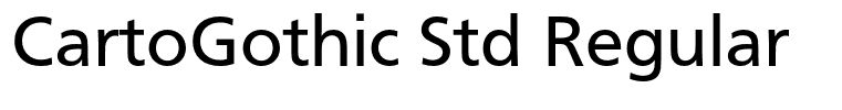 CartoGothic Std Regular