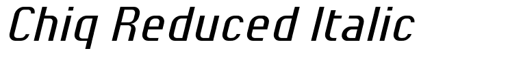 Chiq Reduced Italic