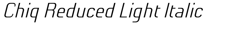 Chiq Reduced Light Italic