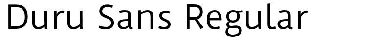 Duru Sans Regular