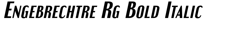 Engebrechtre Rg Bold Italic