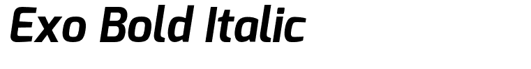 Exo Bold Italic