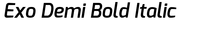 Exo Demi Bold Italic