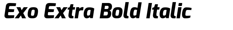 Exo Extra Bold Italic