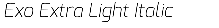 Exo Extra Light Italic
